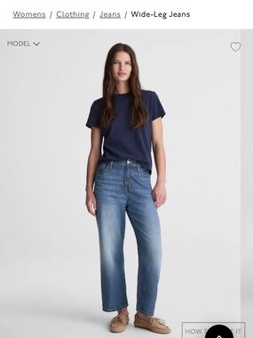 Madewell Mid Wash Blue Wide-Leg Jeans
